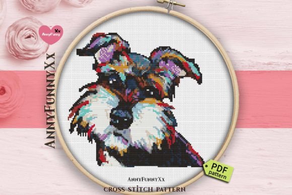 Rainbow Schnauzer Cross Stitch Review
