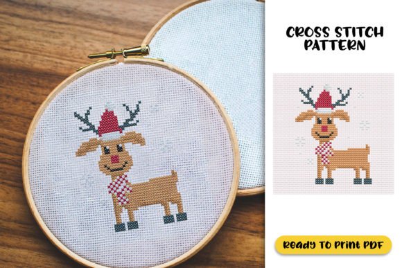 Review: Christmas Deer Cross Stitch Pattern for Makers