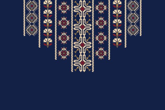 Review: Floral Cross Stitch Neckline Pattern for Modern Embroidery