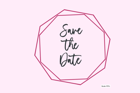 Reviewing Save the Date with Red Frame for Business
