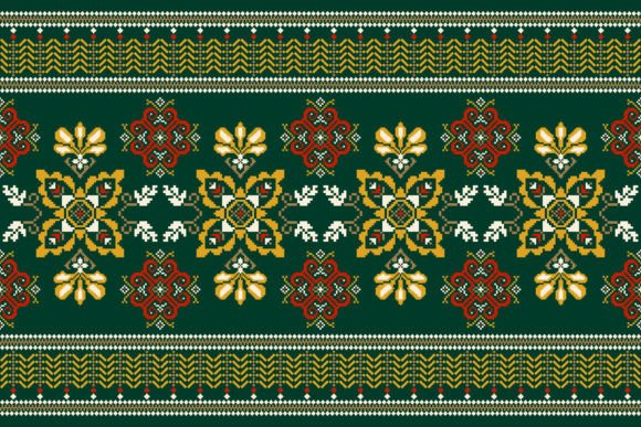 Reviewing the Floral Cross Stitch Seamless Pattern