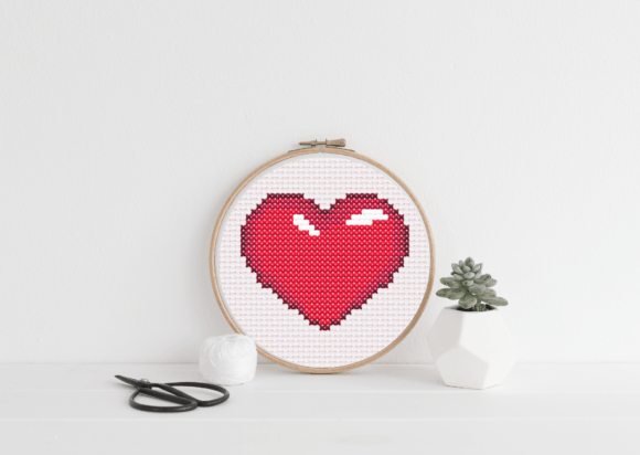 Simple Red Heart Cross Stitch Pattern Review