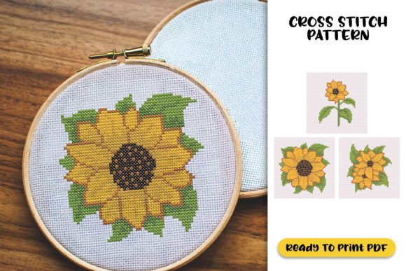 Sunflower Cross Stitch Pattern Review for Sweatshirts